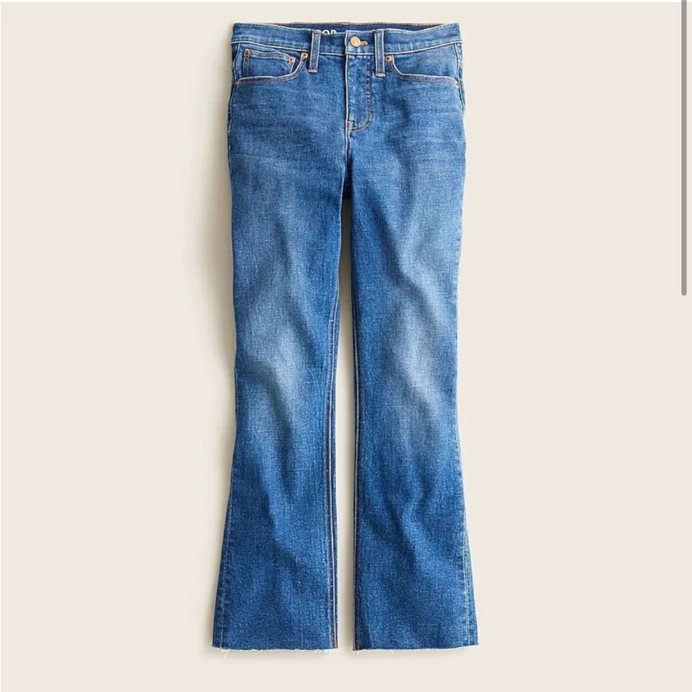 J.Crew Billie 10" Demi-Boot Crop Jean in Ocean Wash